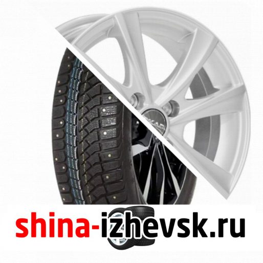 Колесо в сборе Viatti Brina Nordico (V-522) 195/60 R15 T 88 + СКАД Мальта 6xR15 4×100 ET45 DIA60.1 Белый в Ижевске